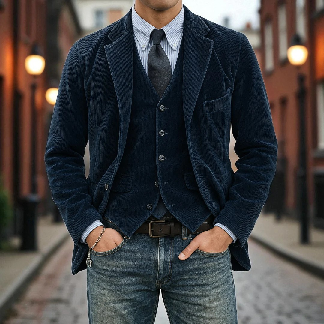 Tommy™ | Conjunto de 2 piezas: Chaqueta y chalequillo