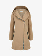 Abrigo con capucha textura