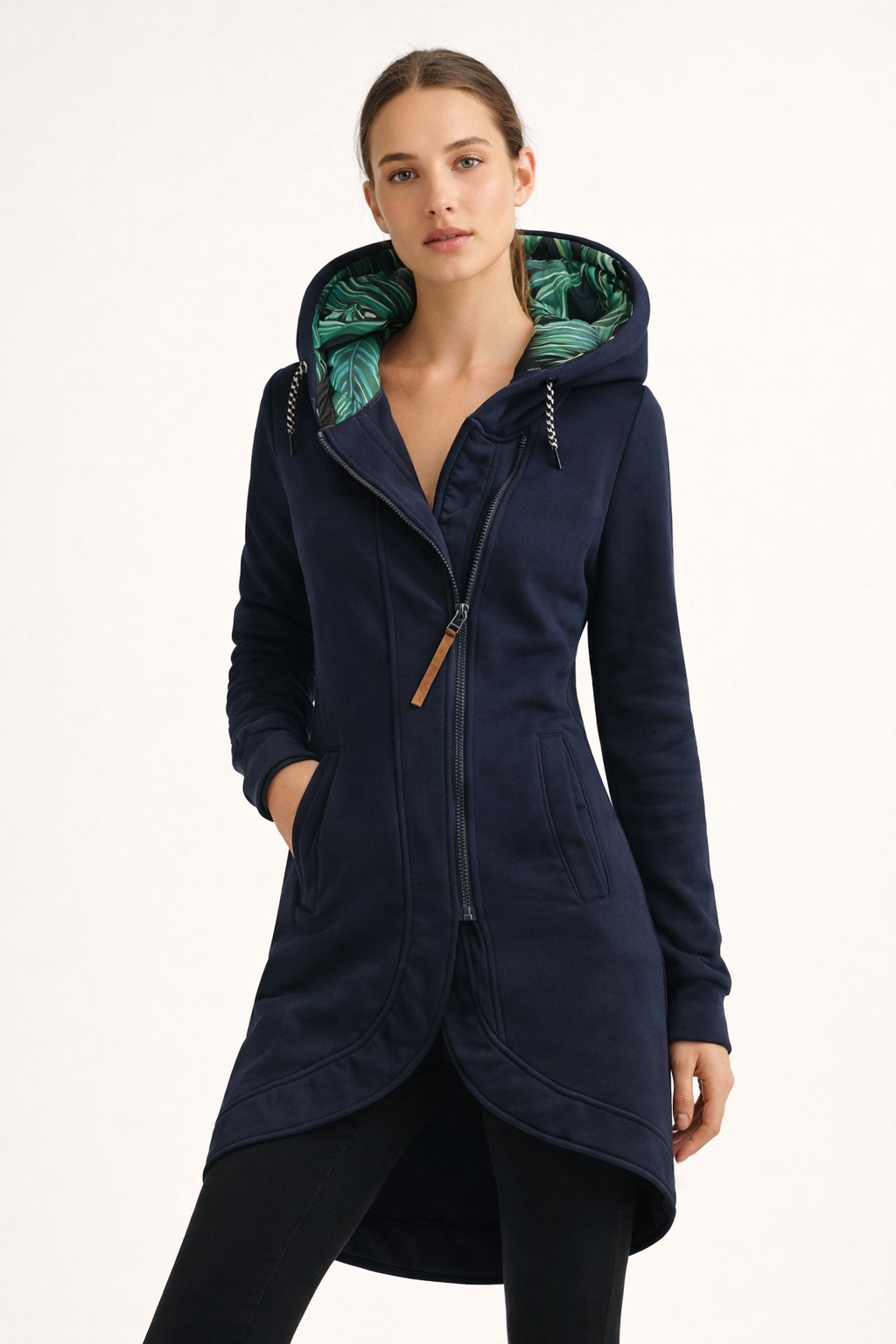 Eleonora™ – Abrigo de invierno con cremallera asimétrica