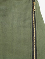 Falda pantalón con cremallera en ante