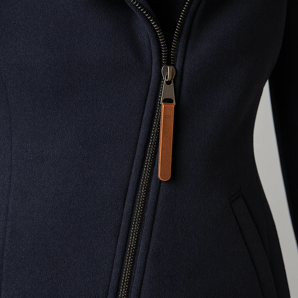 Eleonora™ – Abrigo de invierno con cremallera asimétrica