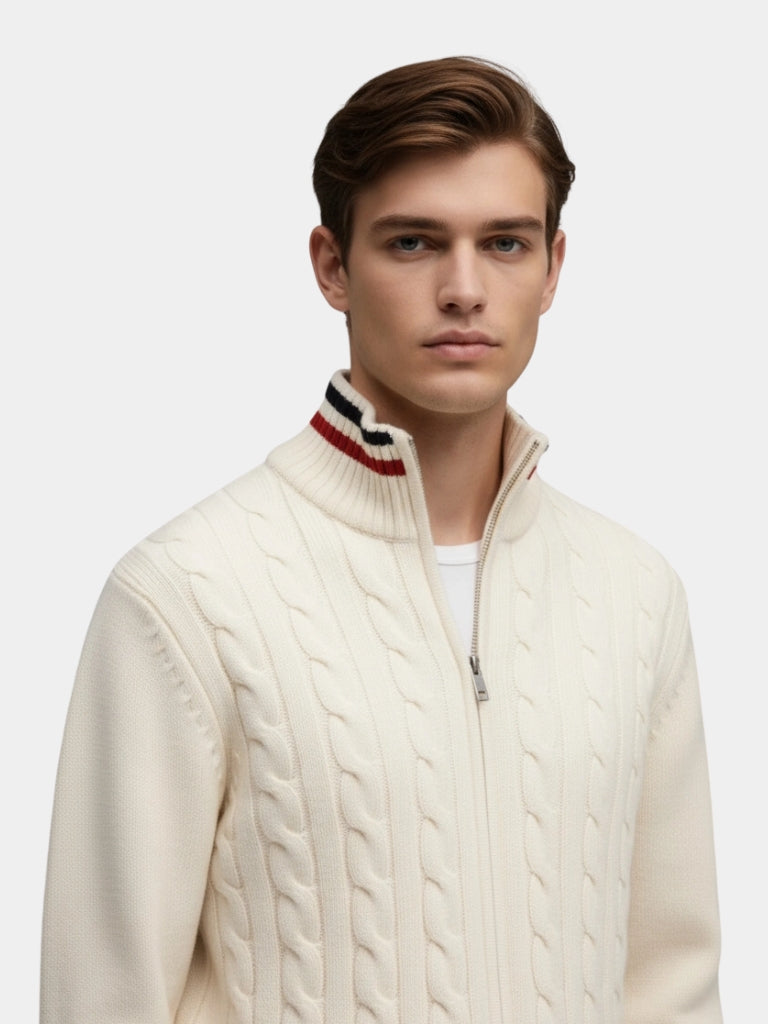 Massimo - Jersey Half Zip Turtleneck