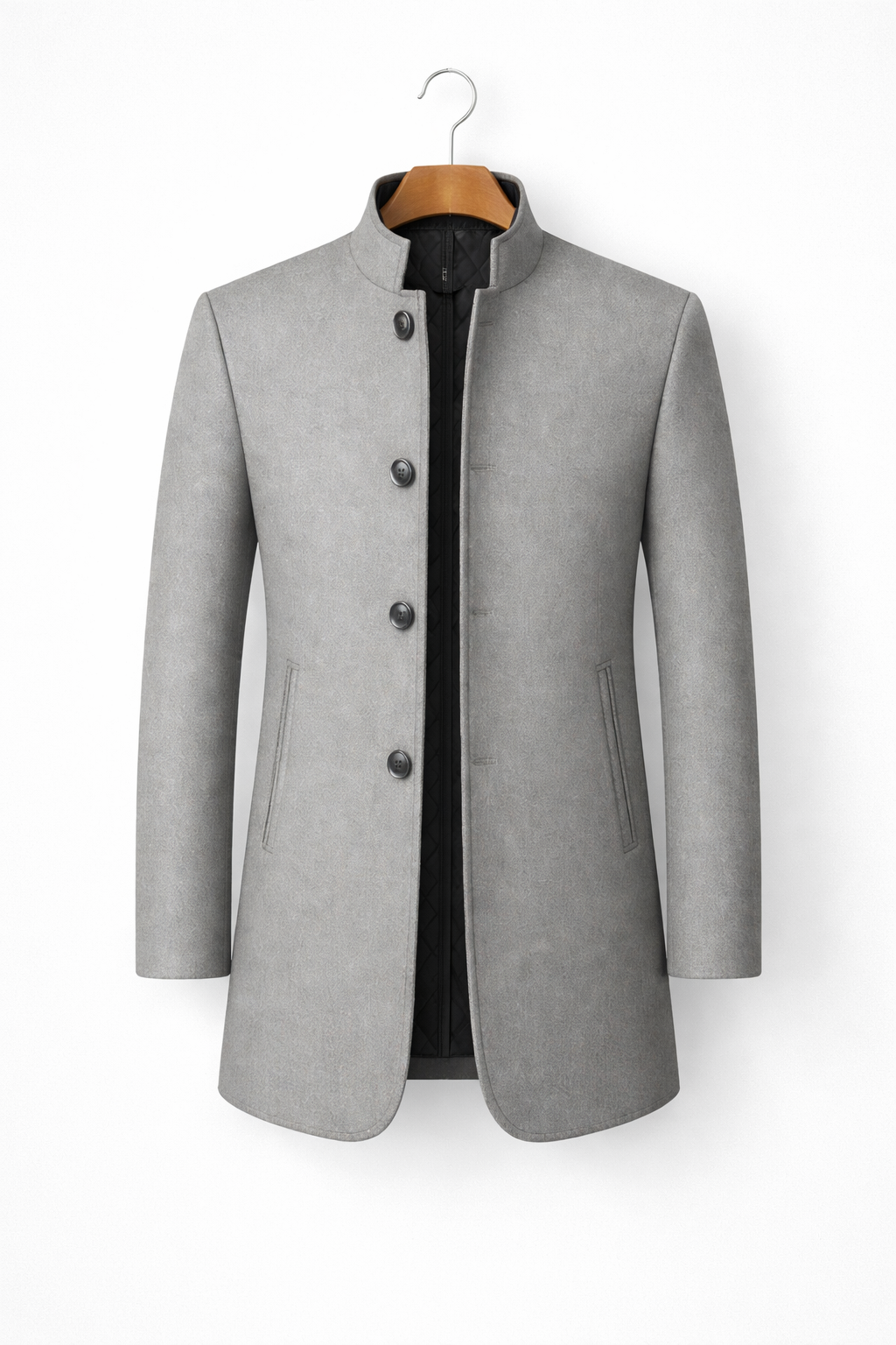 Álvaro | Abrigo Clásico con Cuello Mao