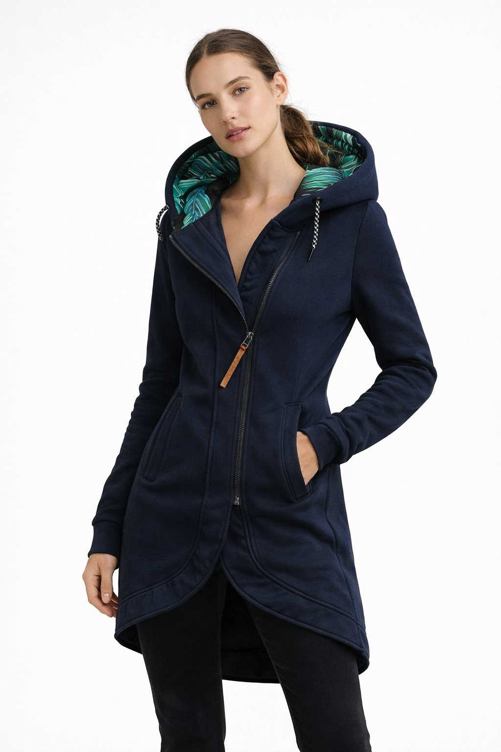 Eleonora™ – Abrigo de invierno con cremallera asimétrica