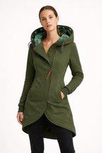 Eleonora™ – Abrigo de invierno con cremallera asimétrica