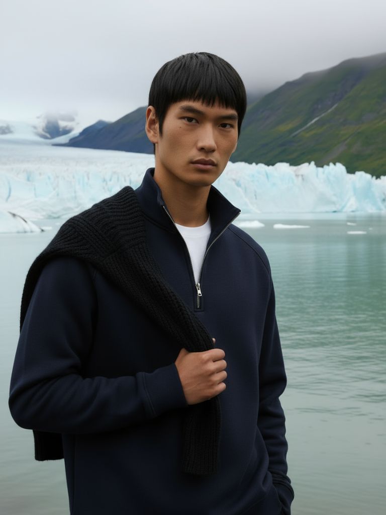 Noble - Jersey elegante Half Zip