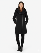 Abrigo con capucha textura