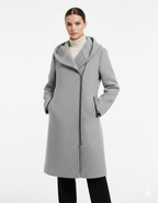 Abrigo con capucha textura