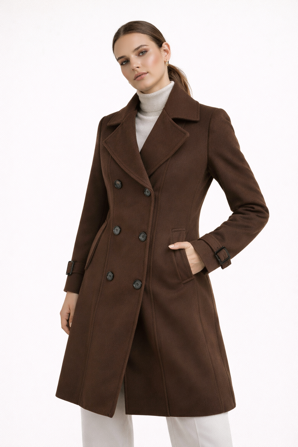 Abrigo recto cruzado