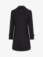 Abrigo recto cruzado - Negro