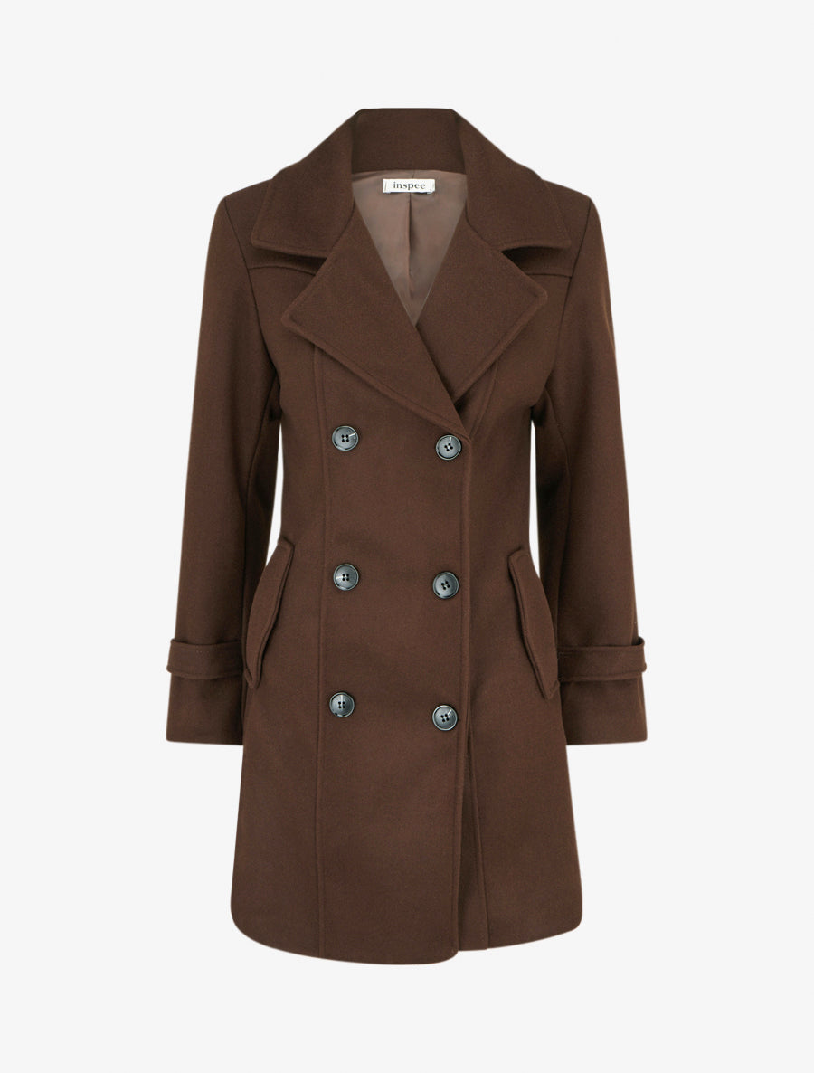 Abrigo recto cruzado