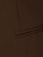 Chaqueta recta con hombreras - Marrón