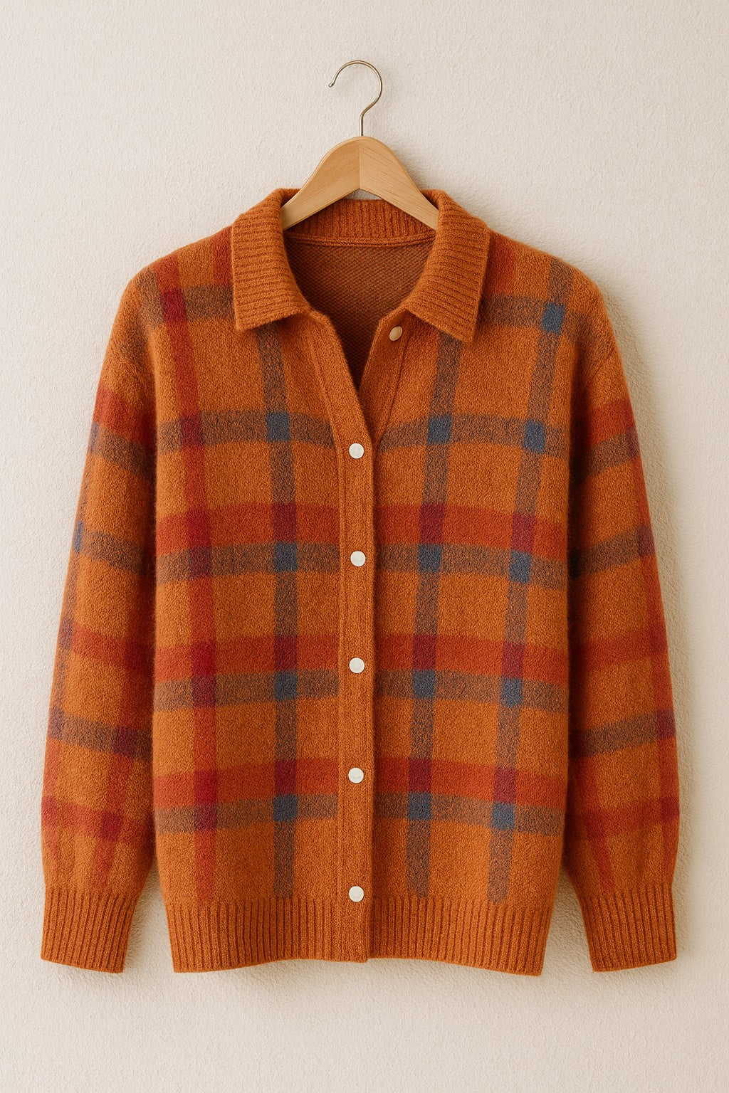 Anna™ | Cárdigan de punto suave a cuadros