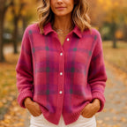 Anna™ | Cárdigan de punto suave a cuadros