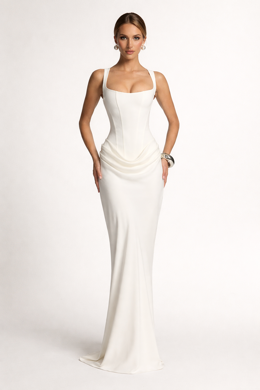 Leonor ❘ Vestido maxi de escote cuadrado