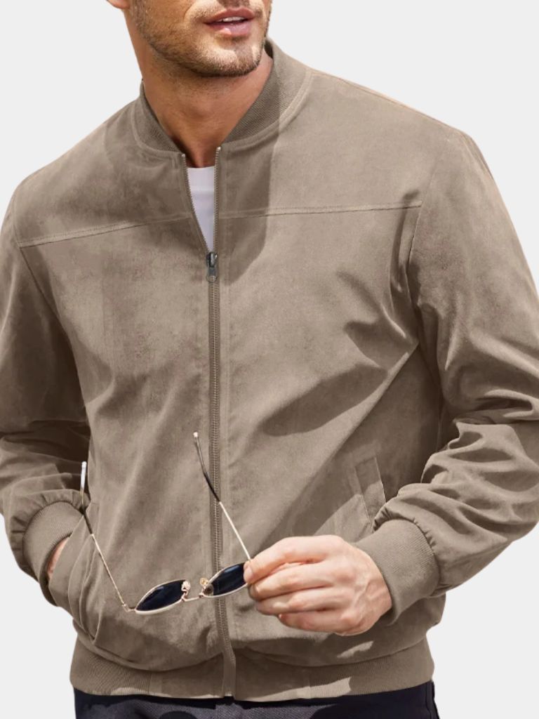 Darian™ | Chaqueta Bomber de Ante Premium