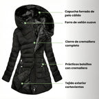 Alexandra™ | Abrigo acolchado impermeable con capucha