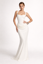 Leonor ❘ Vestido maxi de escote cuadrado