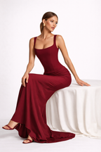 Leonor ❘ Vestido maxi de escote cuadrado